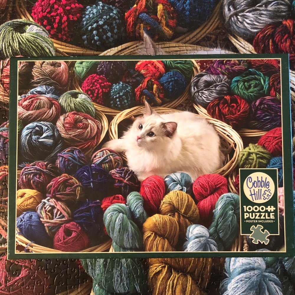 Yarn and Cat Cobble Hill 1000 Piece Jigsaw Puzzle